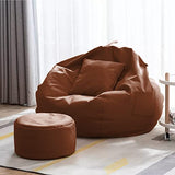 Kushuvi XXXXL Bean Bag with Footrest & Cushion (Faux Leather) With Beans