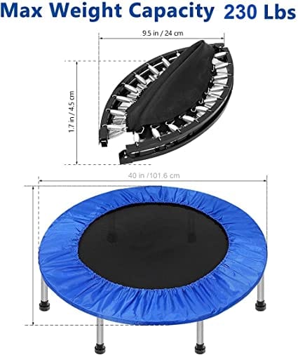 Fitness Guru Foldable Mini Exercise Trampoline