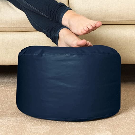 Kushuvi XXXXL Bean Bag with Footrest & Cushion (Faux Leather) With Beans