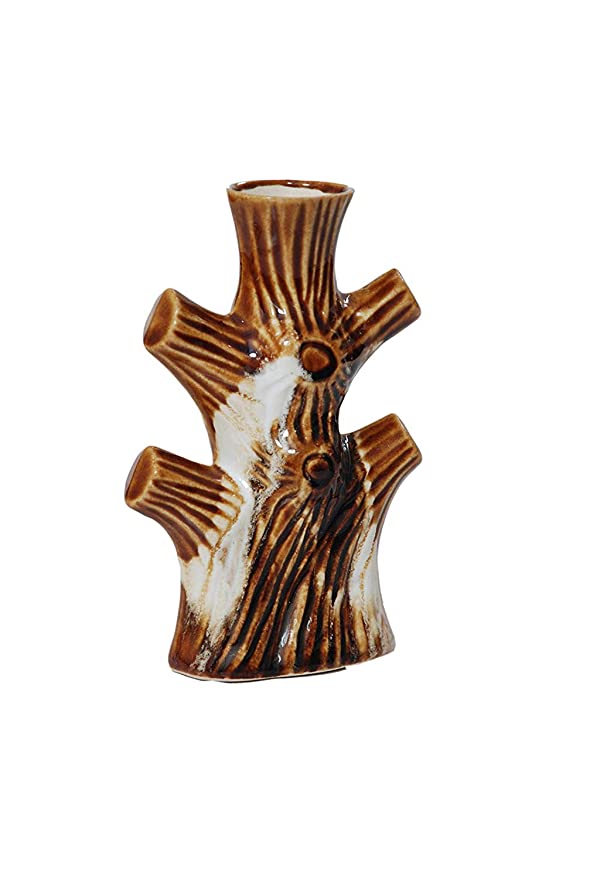 Om Craft Villa Brown Tree-Shaped Flower Vase (2 Pieces)