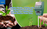 FreshDcart Solar Powered Plant Sensor - 3-in-1 Soil Moisture Level, pH Acidity Meter & Light Level