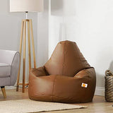 Kushuvi Faux Leather Bean Bag With Beans & Footrest