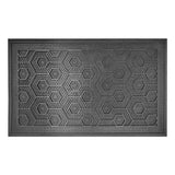 Mats Avenue Rubber Molded Geometric Pattern Floor Mat (45x75cm), Black