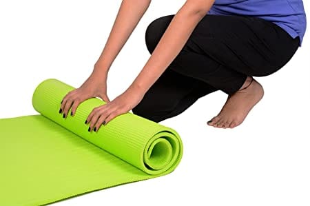 Kushuvi Anti-Skid 6 Feet Long Thick Yoga Mat (Green, 4mm)