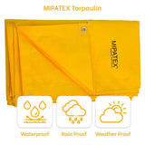 Mipatex Tarapaulin Sheet With Rope (130 GSM, Yellow)