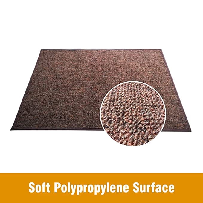 Mats Avenue PP Made Light Weight Anti Slippery Mat (40x60cm), Brown