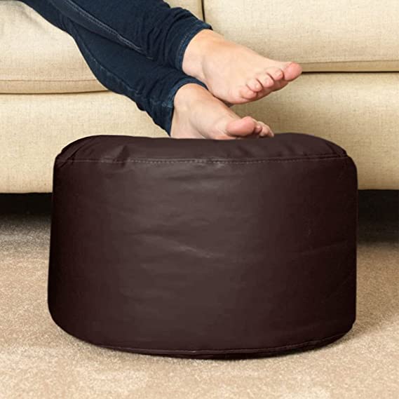 Kushuvi XXXXL Bean Bag with Footrest & Cushion (Faux Leather) With Beans