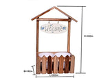 The Weaver's Nest Wooden Welcome Decorative Fence Planter