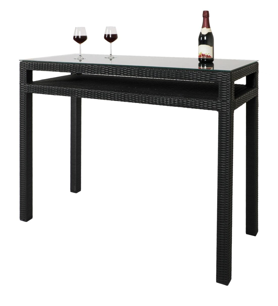 Dreamline Outdoor Bar Sets/Garden Patio Bar Sets - 2 Chairs And Table Set (Black)