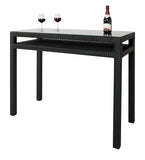 Dreamline Outdoor Bar Sets/Garden Patio Bar Sets - 2 Chairs And Table Set (Black)