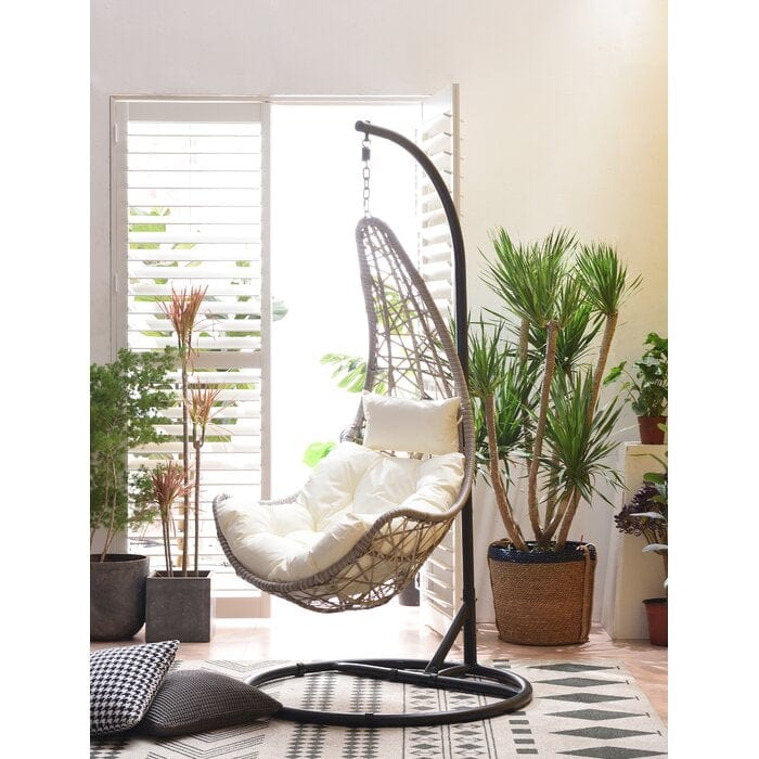 Dreamline Single Seater Hanging Swing With Stand For Balcony & Garden