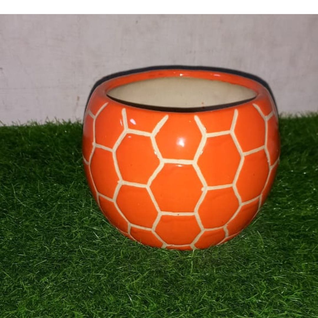 SR Ceramics Football Ceramic Pot