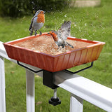 Om Craft Villa Terracotta Bird Bath (Earth Brown)