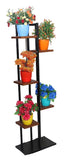 Akura 5 Tier Metal Planter Stand (Wooden Finish)