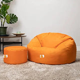 Kushuvi Bean Bag Chair & Footrest Filled with Beans