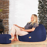 Kushuvi Bean Bag Chair & Footrest Filled with Beans