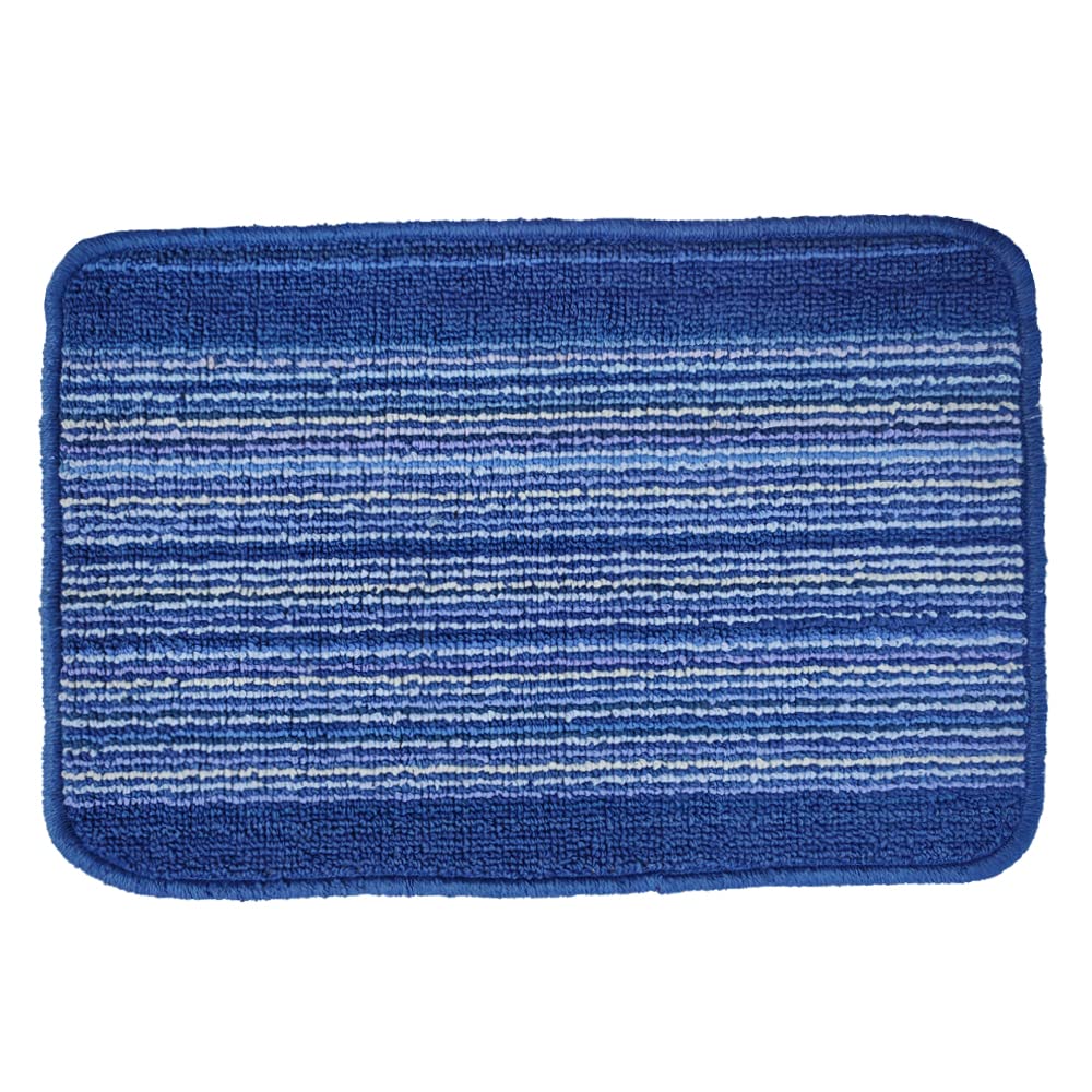 Mats Avenue Super Absorbent Anti Slip Blue Stripes Microfiber Mat (40x60cm)