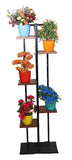 Akura 5 Tier Metal Planter Stand (Wooden Finish)