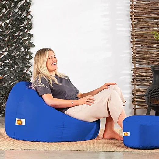 Kushuvi Bean Bag Chair & Footrest Filled with Beans