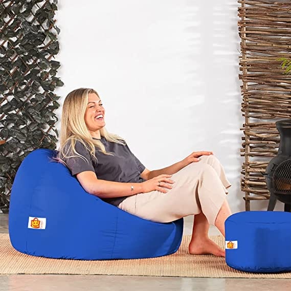 Kushuvi Bean Bag Chair & Footrest (With Beans)