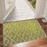 Mats Avenue Extra Large Beautiful Paisley Pattern Coir Doormat (60x90cm), Green