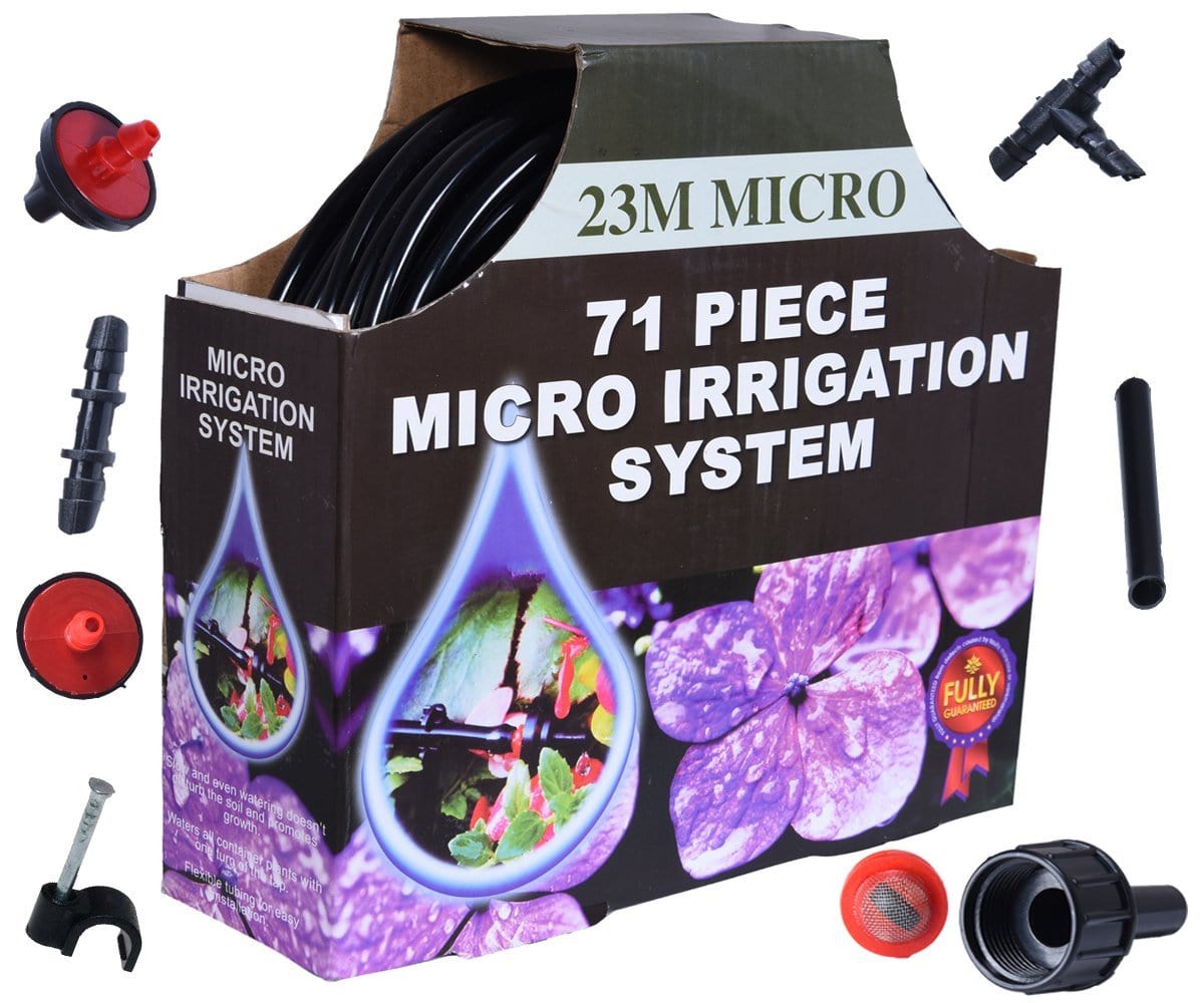 Pinolex Drip Irrigation Gardener's Micro Drip Kit for 20 Pots (DIY Kit)