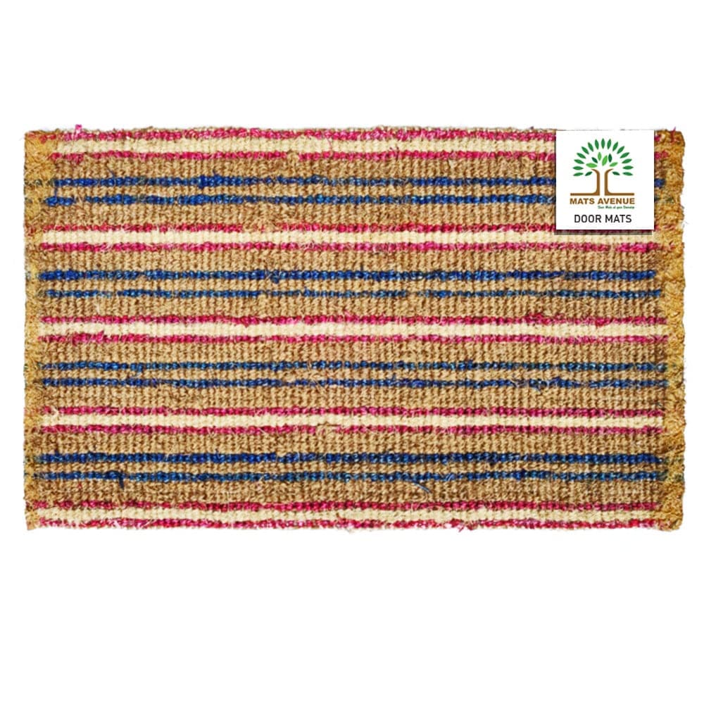 Mats Avenue Striped Coir Doormat/Carpet (45x75cm)