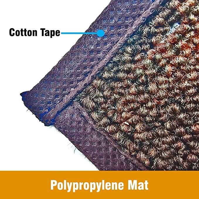 Mats Avenue PP Made Light Weight Anti Slippery Mat (40x60cm), Brown