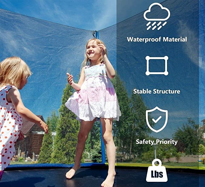 Fitness Guru Toddler Trampoline With Net Safety High Mould Base