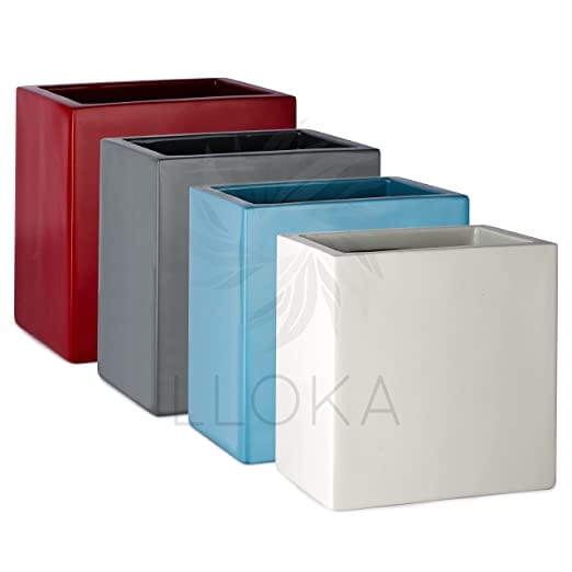 LLOKA Luxurious Fiberglass Wall Mount Pots & Planters - Atita_Cub_01