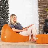 Kushuvi Bean Bag Chair & Footrest Filled with Beans