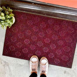 Mats Avenue Two Heavy Duty Light Weight Flexible Rubber and PP Doormats (40x60cm), Vibrant Red and Chocolate