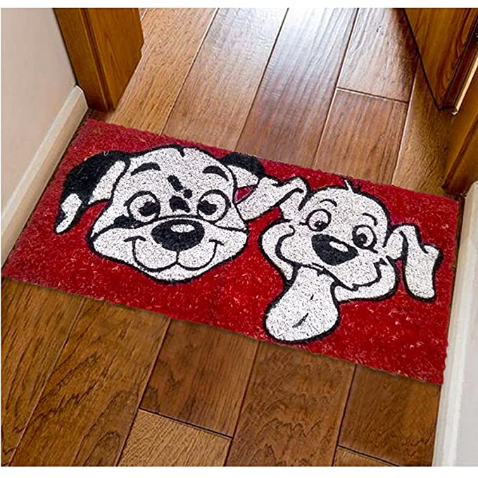 Mats Avenue Laughing Puppies Theme Multi Color Coir Doormat (35x70cm)