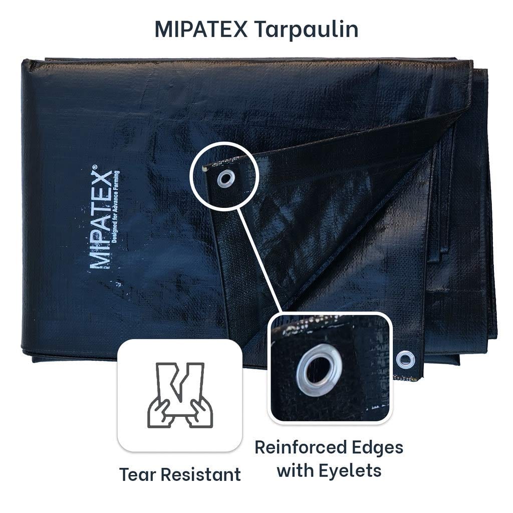 Mipatex Tarpaulin Sheet (150 GSM, Black)