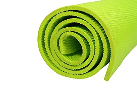 Kushuvi Anti-Skid 6 Feet Long Thick Yoga Mat (Green, 4mm)