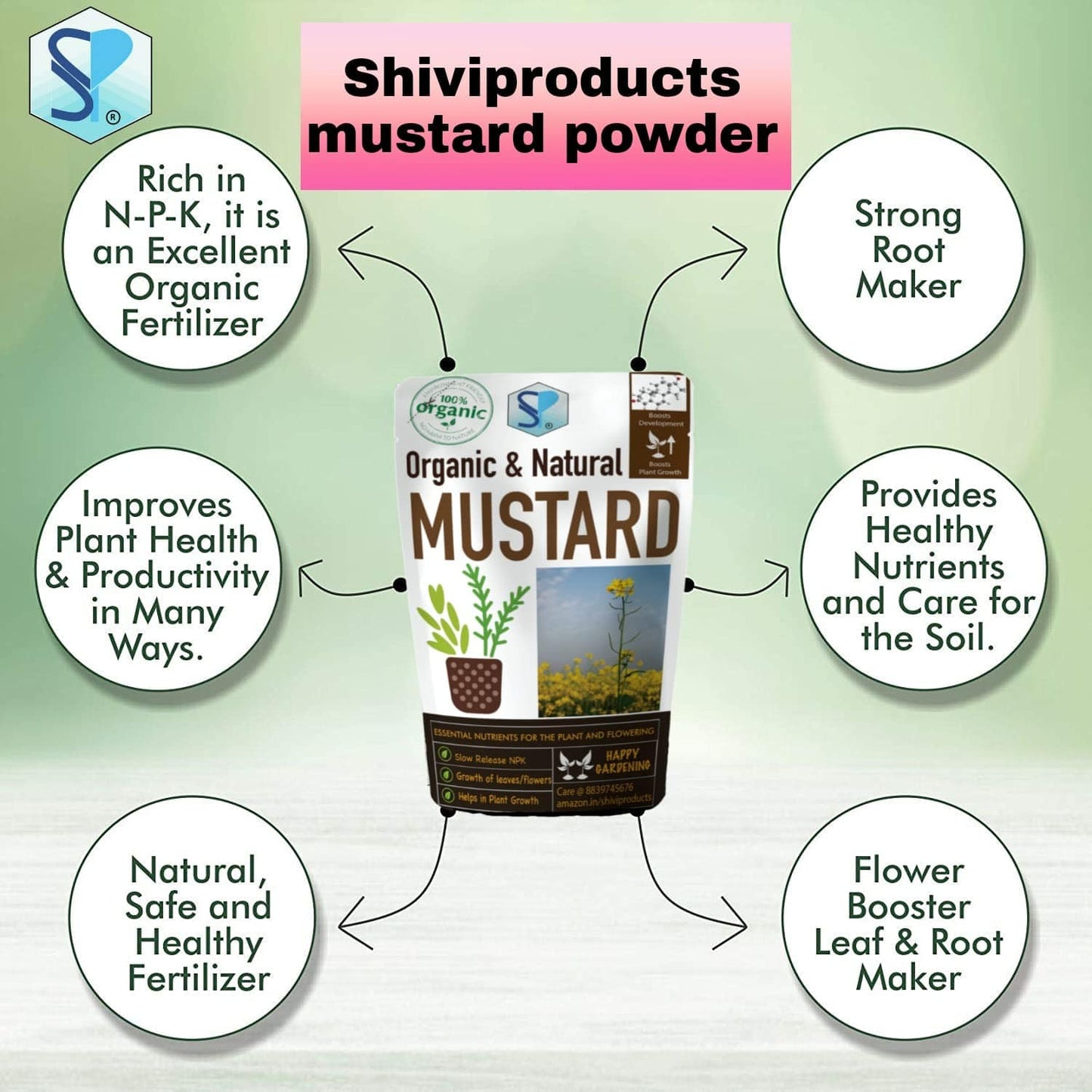 Shiviproducts Organic Mustard Cake Powder