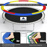 Fitness Guru Trampoline for Kids with Safety Enclosure Net, Basketball Hoop and Ladder (16Ft)