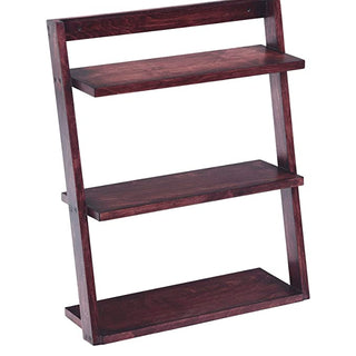 Lycka Birch Wood Wall Mounted 3 Tier Ladder Shelf