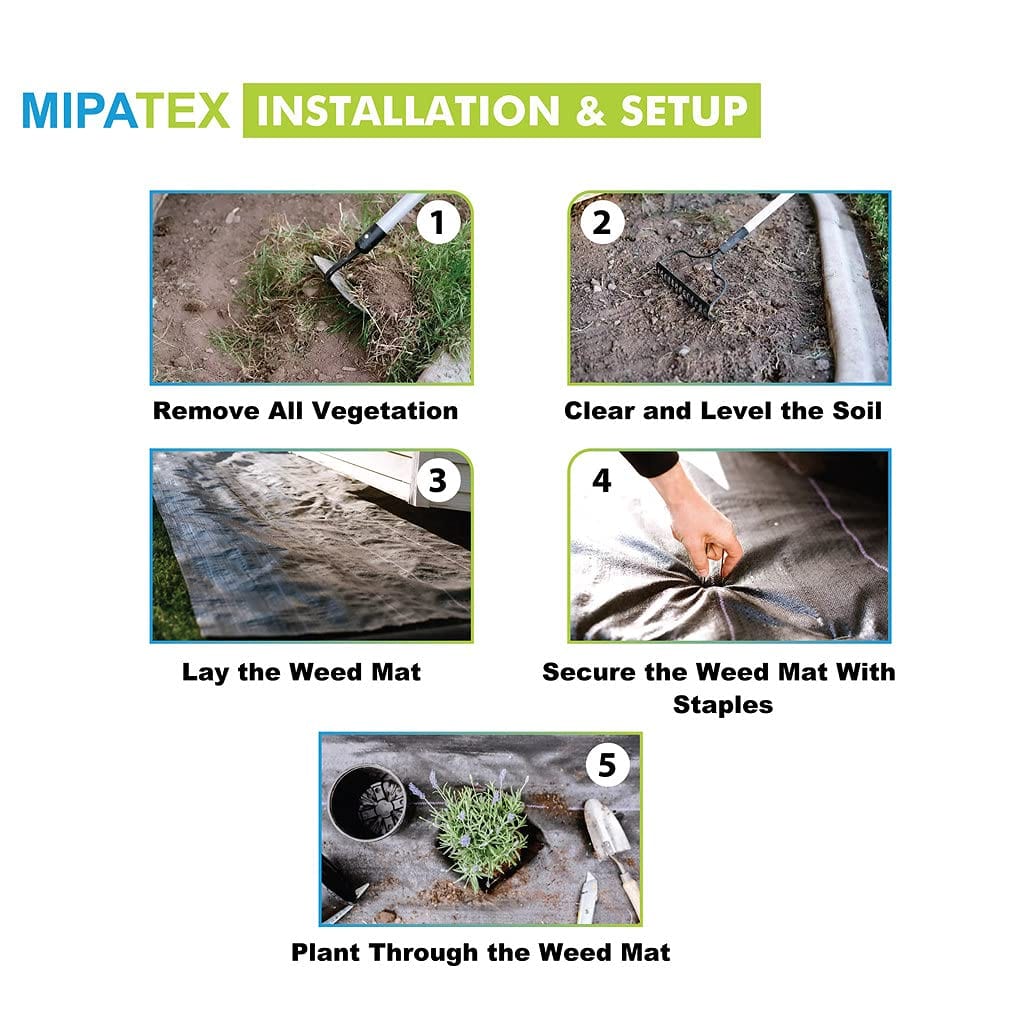 Mipatex Weed Control Barrier Sheet Mat (90 GSM)