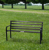 Akura 2 Seater Metal Bench (Black)