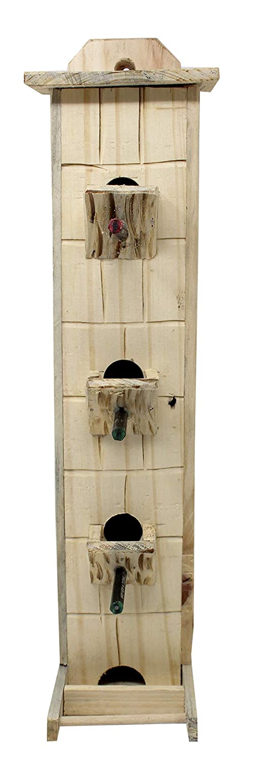 Amijivdaya Wooden Wall Mount Bird Food Feeder