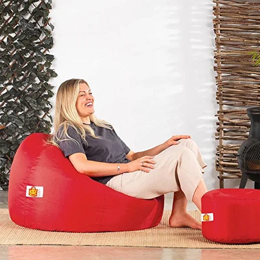 Kushuvi Bean Bag Chair & Footrest Filled with Beans