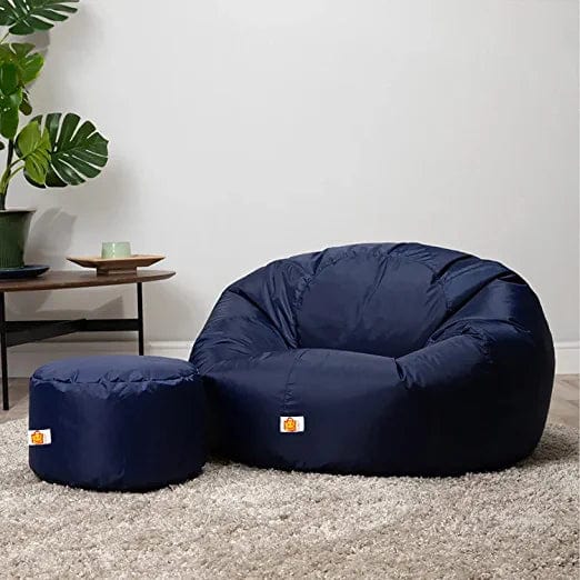 Kushuvi Bean Bag Chair & Footrest Filled with Beans