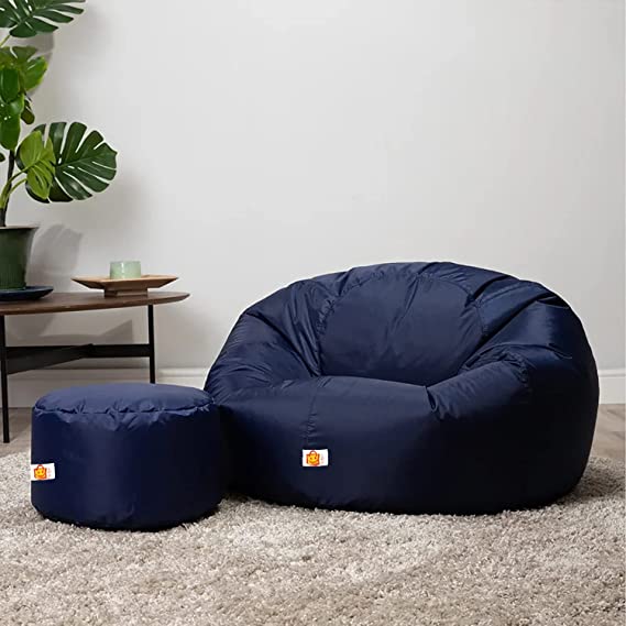 Kushuvi Bean Bag Chair & Footrest (With Beans)