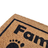 Mats Avenue Rubber Backed Family Theme Coir Door Mat Multi Color (40x60cm)