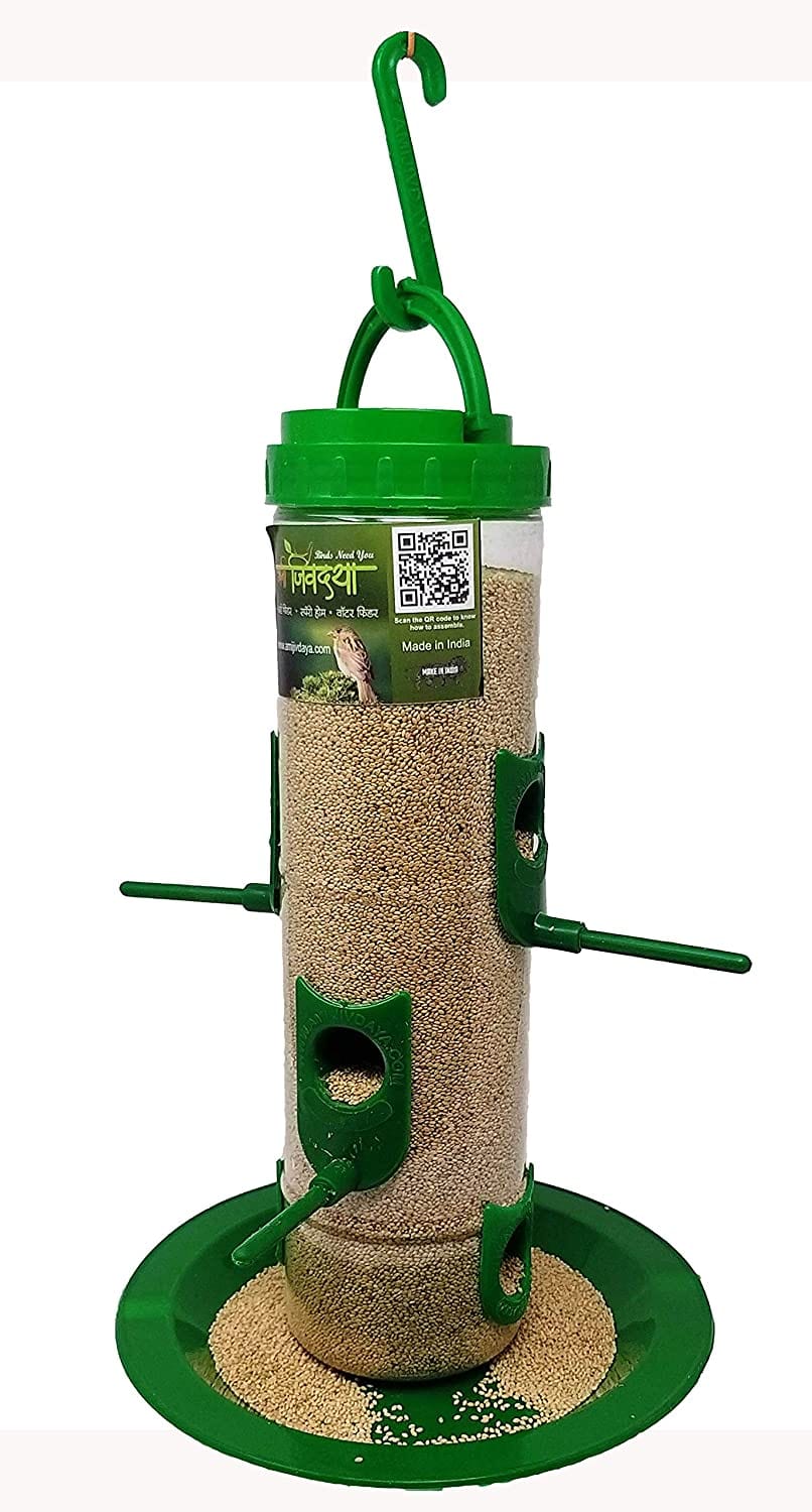 Amijivdaya Bird Feeder (Large, Green)