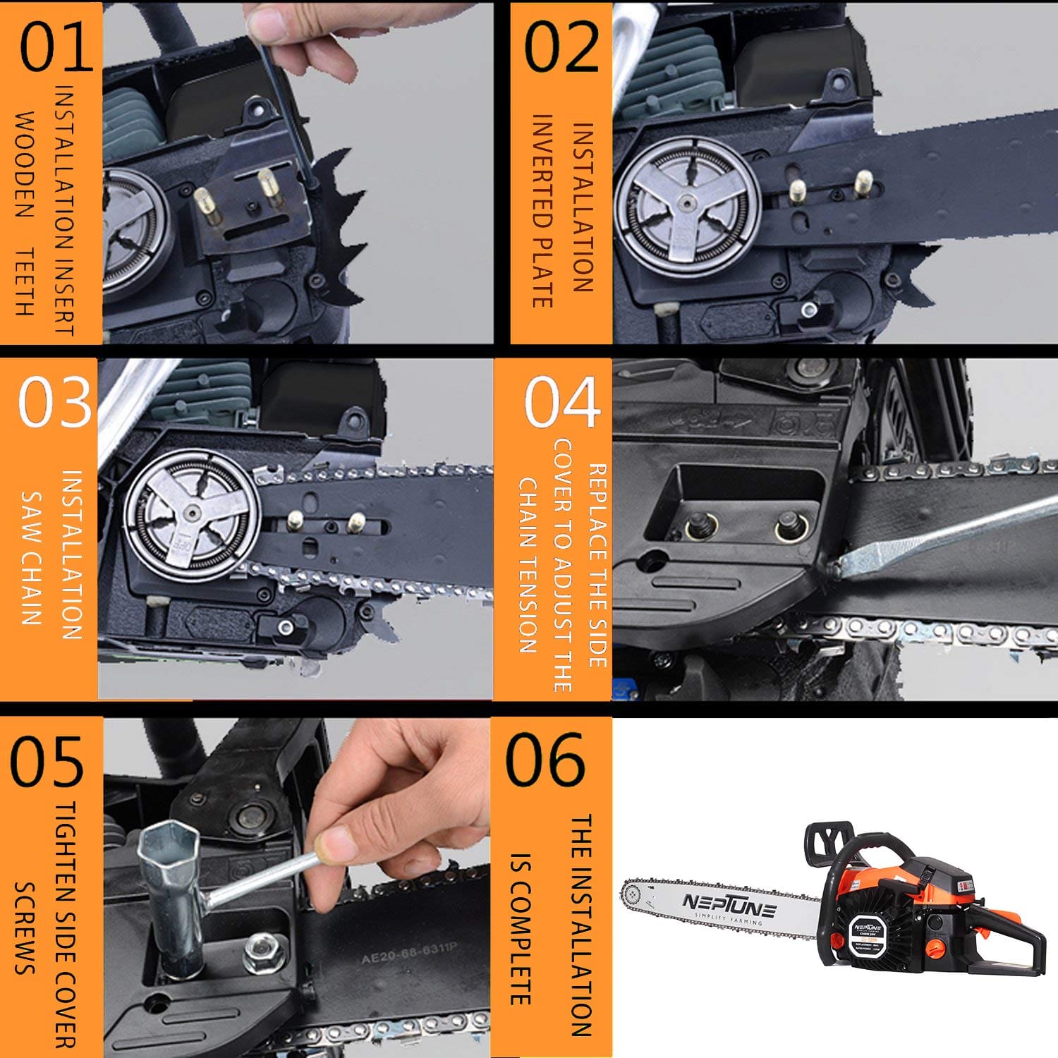 Neptune Simplify Farming Chain Saw With Cutter Bar (22 Inch)