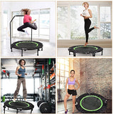 Fitness Guru Max Load 220lbs Rebounder Heavy Duty Finish Trampoline With Safety Pad & Handle