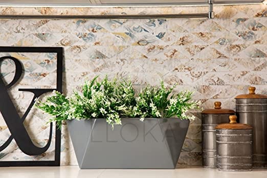 LLOKA Luxurious Fiberglass Table Top Pots & Planters - Prana_Geo_03