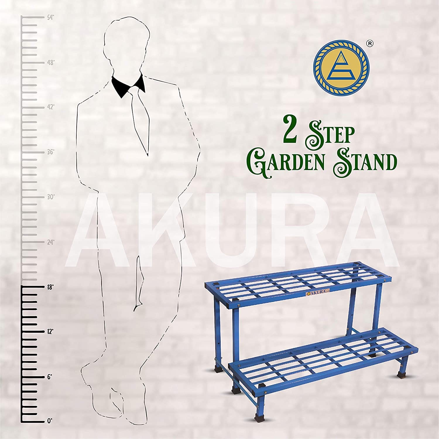 Akura 2-Step Metal Planter Stand